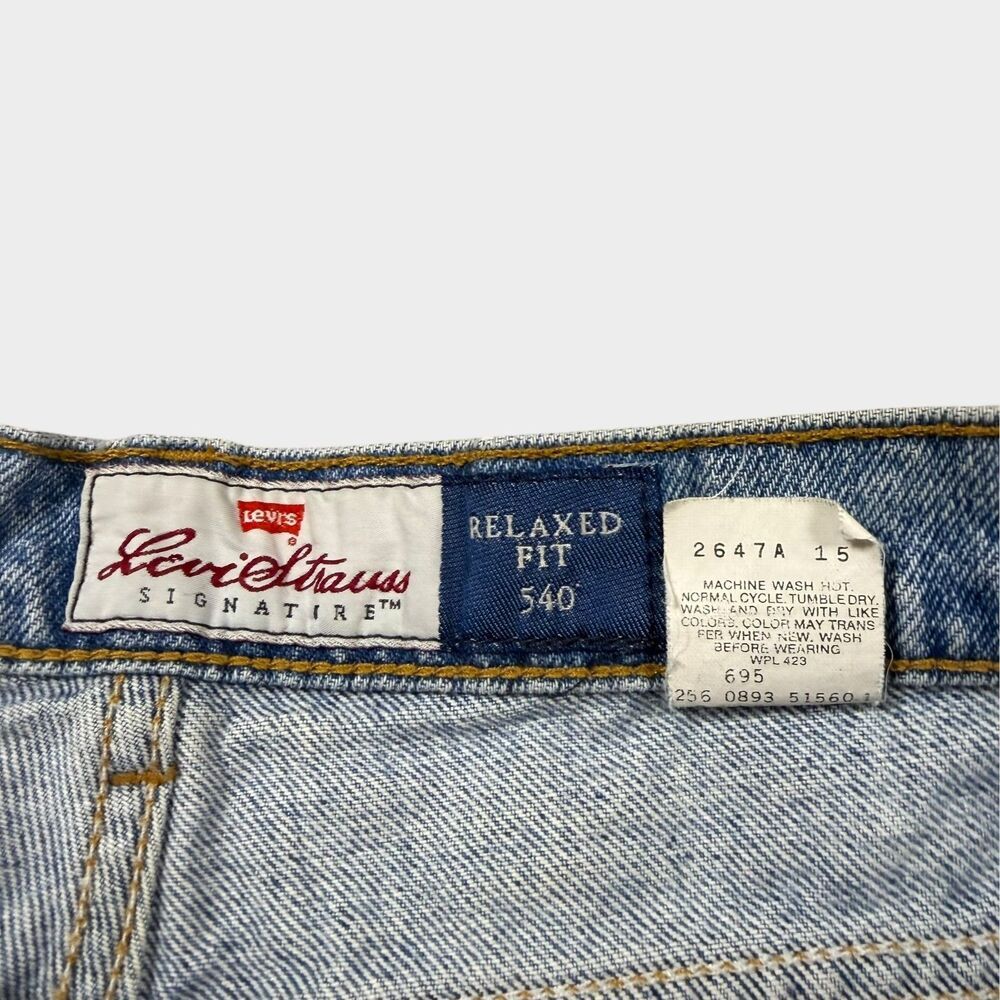 Vtg Levi’s Signature 540 Jeans Mens 36x30 Relaxed Fit Light Wash Denim 90s - Picture 11 of 15